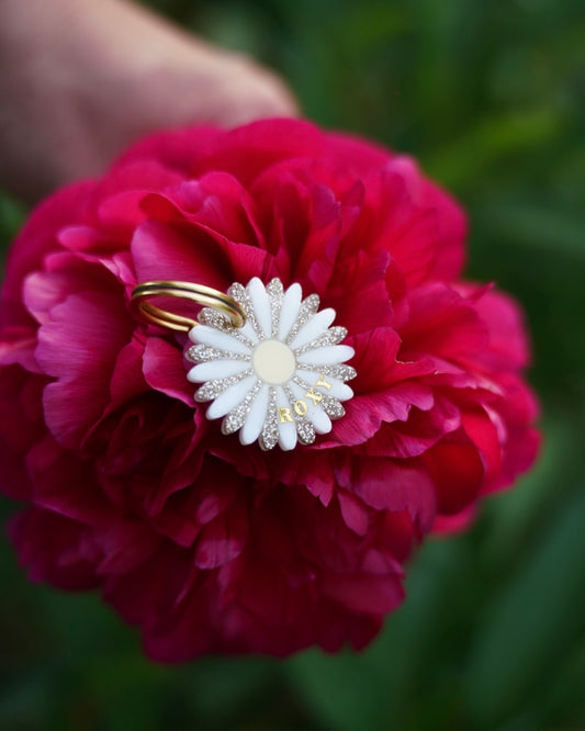 Déclinaison du modèle « Botanica » paillette et blanc