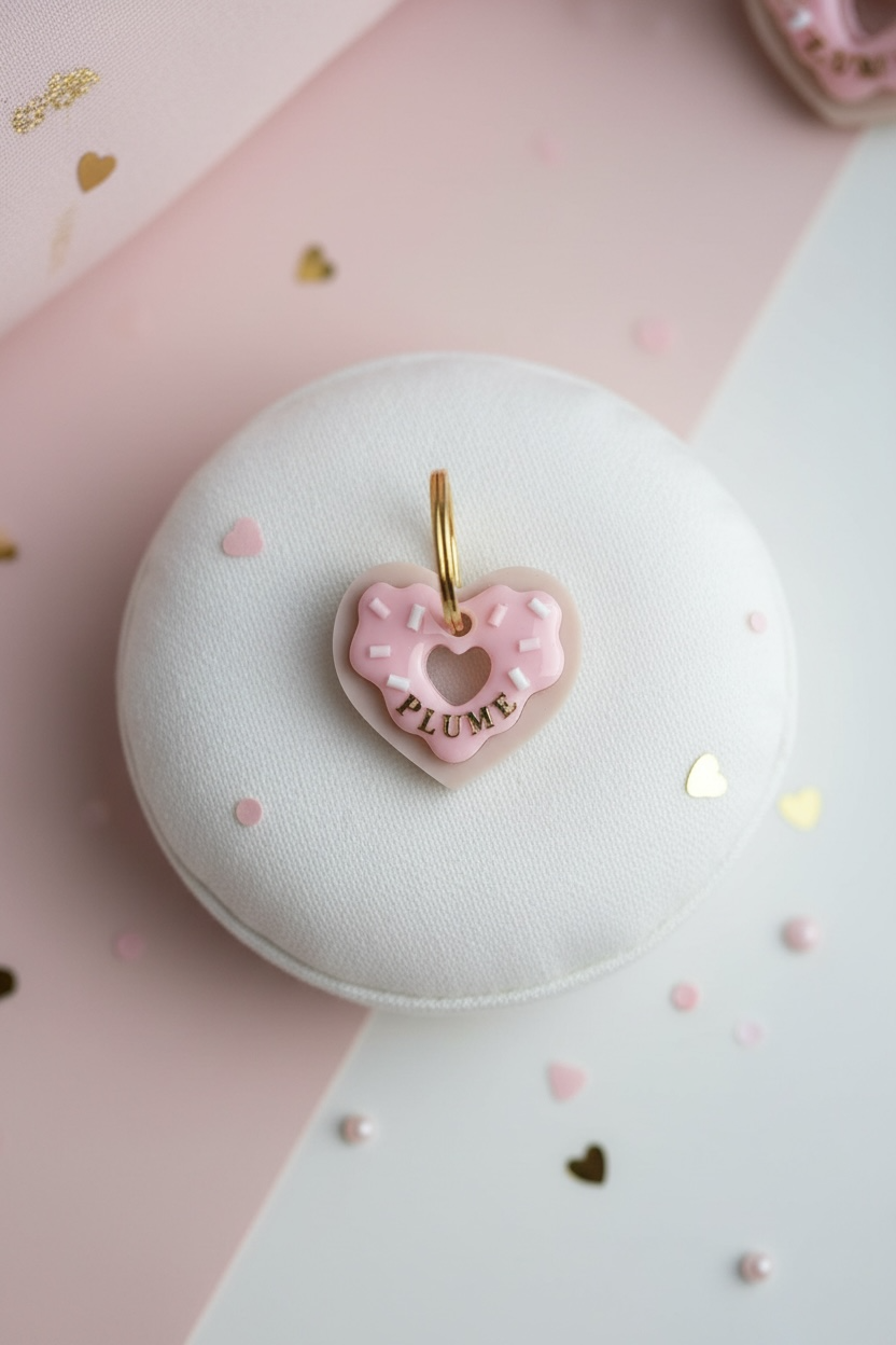 Déclinaison du modèle « Coeur Donut » - Rose