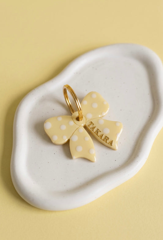 Déclinaison du modèle "Dot & Bow" - Jaune