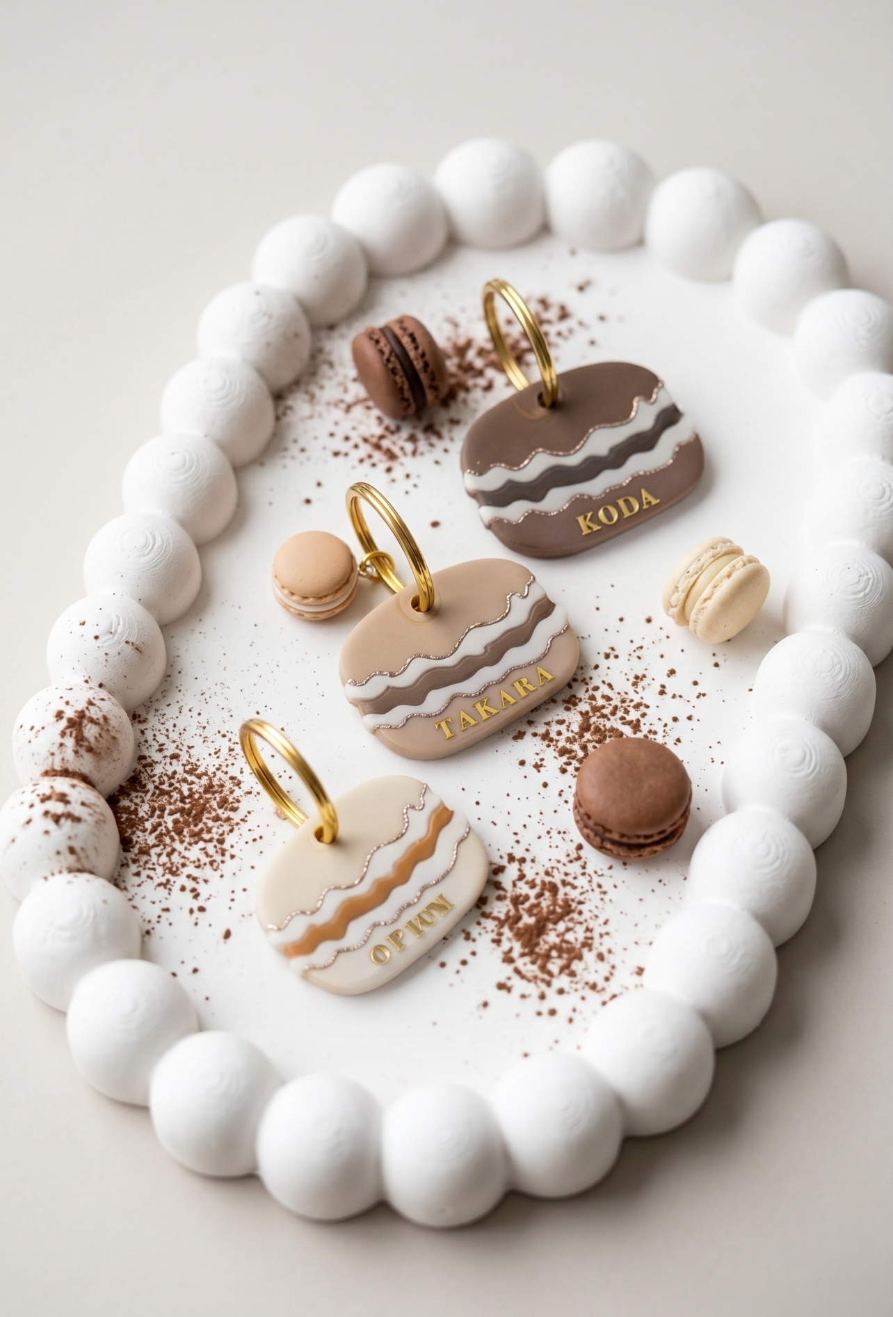 Déclinaison du modèle « Le Macaron » - Vanille chocolat