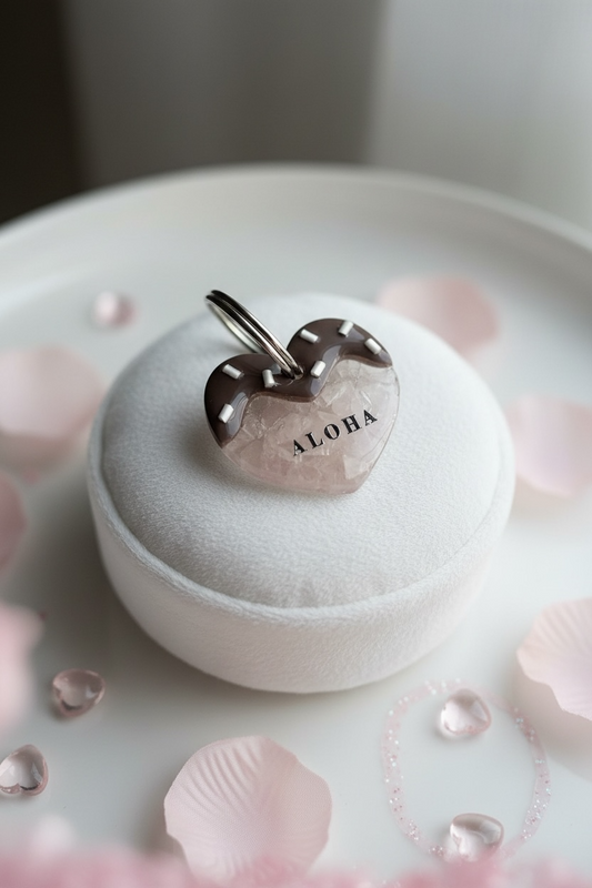 Déclinaison du modèle « Cœur gourmand » - QUARTZ ROSE