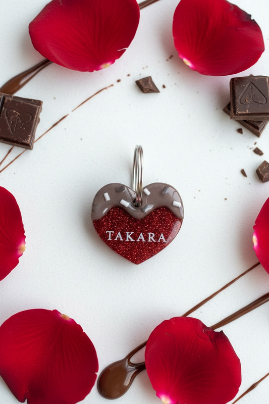 Déclinaison du modèle « Cœur gourmand » - Rouge