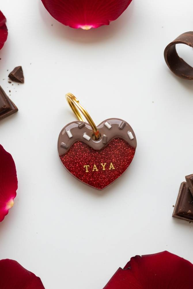 Déclinaison du modèle « Cœur gourmand » - Rouge