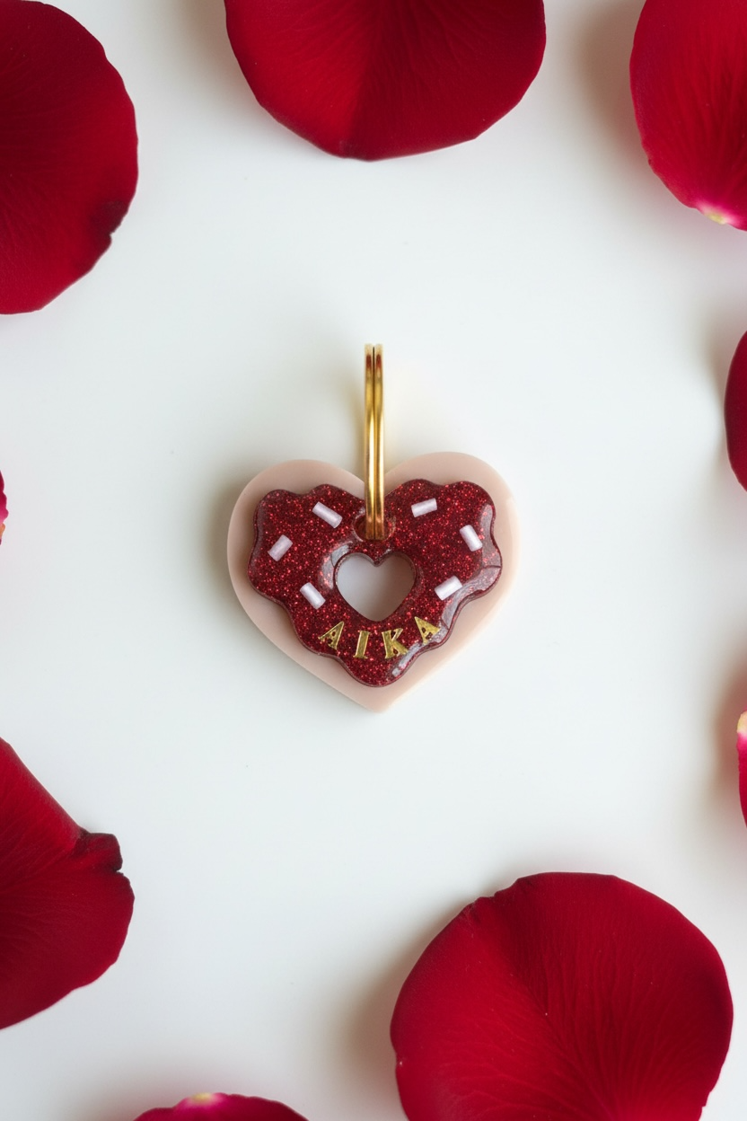 Déclinaison du modèle « Coeur Donut » - Rouge