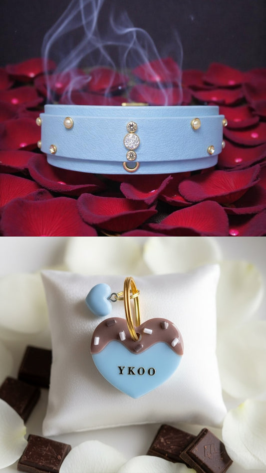 Déclinaison du modèle « Cœur gourmand » - Bleu